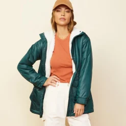 MONROW Reversible Sherpa Lined Jacket DEEPFOREST Cheap